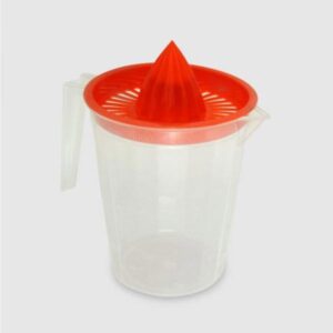 JARRITA PLASTICA REDONDA MEDIDORA FRUTAL CON EXPRIMIDOR 1 L