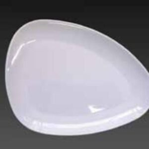BANDEJA MELAMINA BLANCA 9.6" TRIANGULAR TRAY 24*19CM- CLUB IMPORT