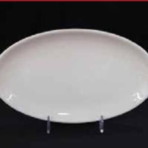 BANDEJA MELAMINA BLANCA 28*20 CM OVAL PLATINA- CLUB IMPORT