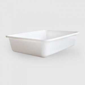 BATEA RECTANGULAR 41*30*9 CM. BLANCA MEDIANA