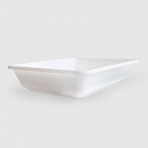 BATEA RECTANGULAR 50*38*11 CM. BLANCA GANDE
