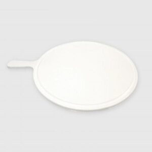 TABLA O BASE PARA PIZZA CON MANGO PLASTICA BLANCA REFORZ