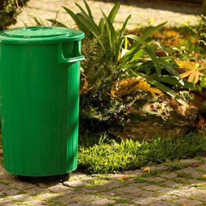 RECIPIENTE REDONDO DE 88 L 47,7*54 PROF. 70 CM CON MANIJA CON TAPA VERDE NUVA