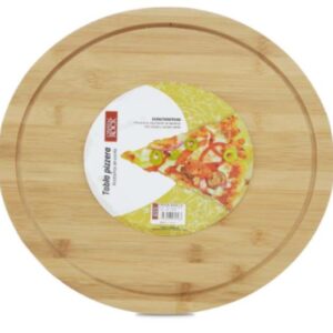 TABLA DE PIZZA BAMBU 36*1CM REDONDA C.ROCK