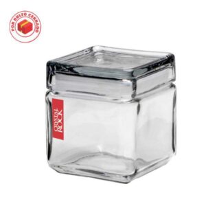 FRASCO VIDRIO CUADRADO CHICO 1200 ML- C. ROCK